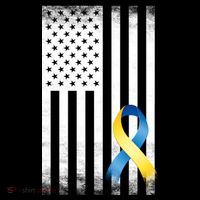 Down Syndrome Awareness USA Flag Ornament thumb 1