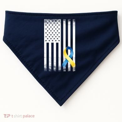 Down Syndrome Awareness USA Flag USA-Made Doggie Bandana