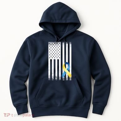 Down Syndrome Awareness USA Flag Hoodie