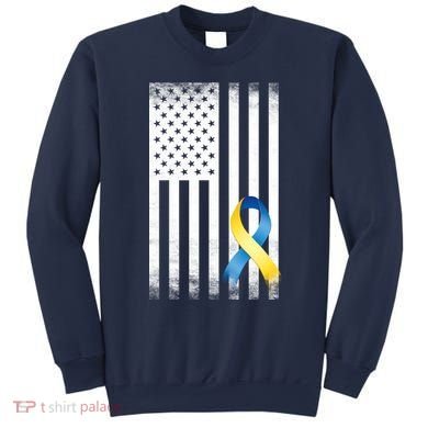 Down Syndrome Awareness USA Flag Sweatshirt