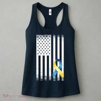 Down Syndrome Awareness USA Flag Women's Tank Top thumb 3