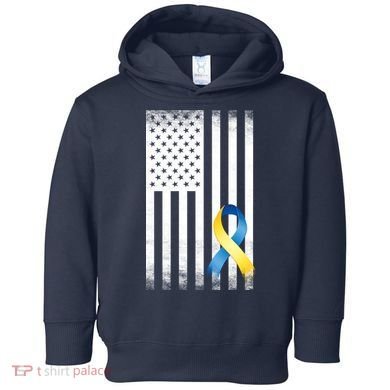 Down Syndrome Awareness USA Flag Toddler Hoodie