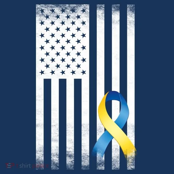 Down Syndrome Awareness USA Flag Toddler Hoodie
