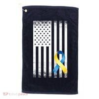Down Syndrome Awareness USA Flag Golf Towel thumb 0