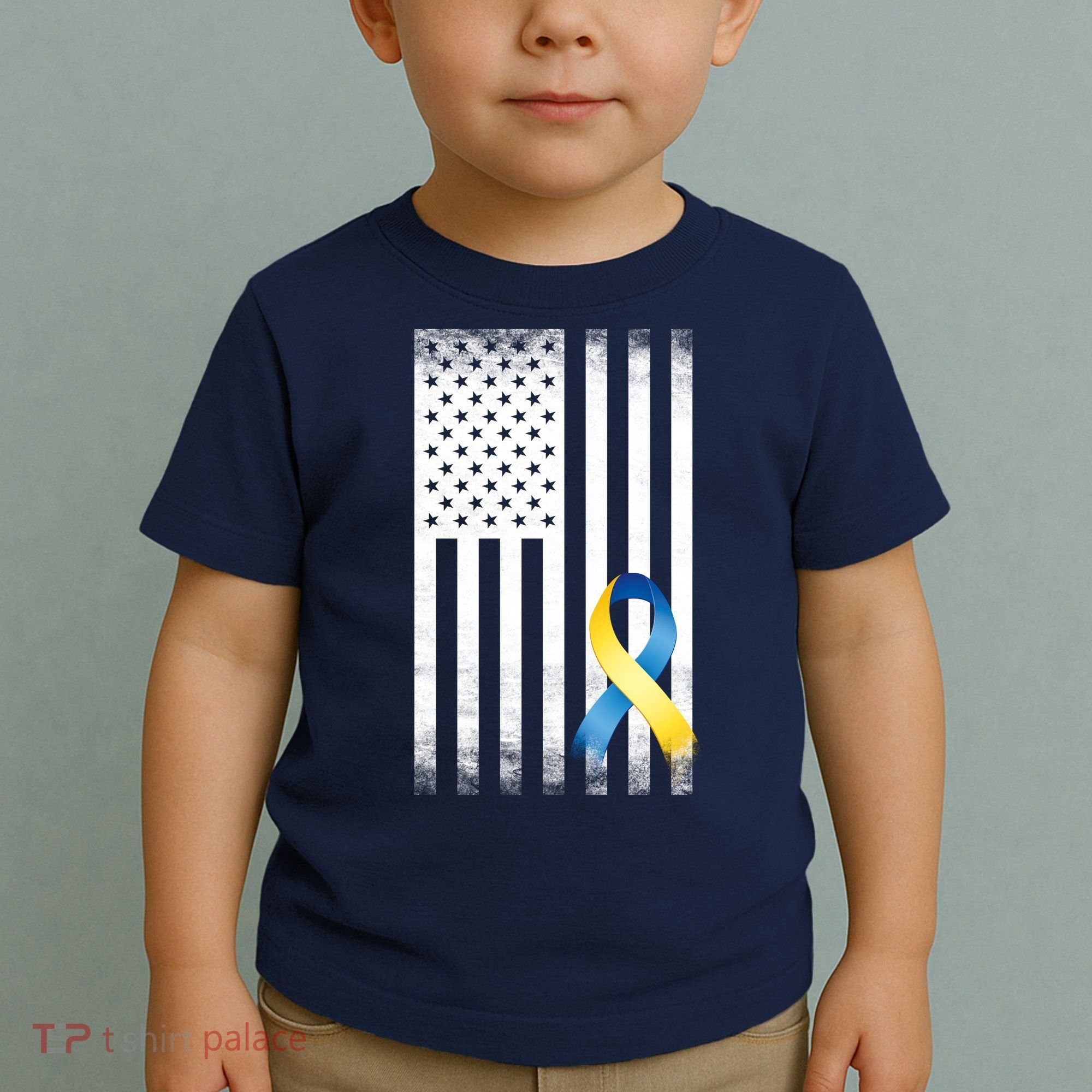 Down Syndrome Awareness USA Flag Toddler T-Shirt