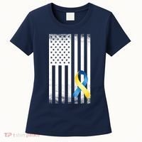 Down Syndrome Awareness USA Flag Women's T-Shirt thumb 0