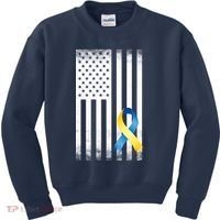 Down Syndrome Awareness USA Flag Kids Sweatshirt thumb 0