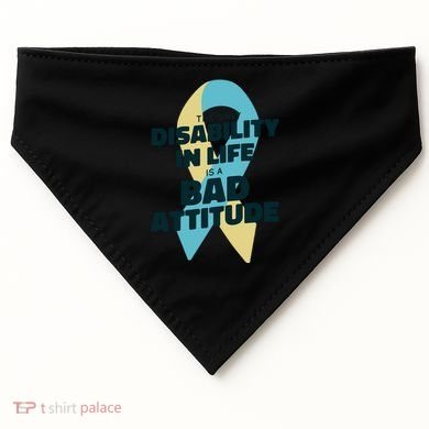 Down Syndrome Bad Attitude USA-Made Doggie Bandana
