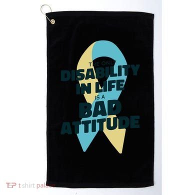 Down Syndrome Bad Attitude Golf Towel