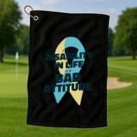Down Syndrome Bad Attitude Golf Towel thumb 1