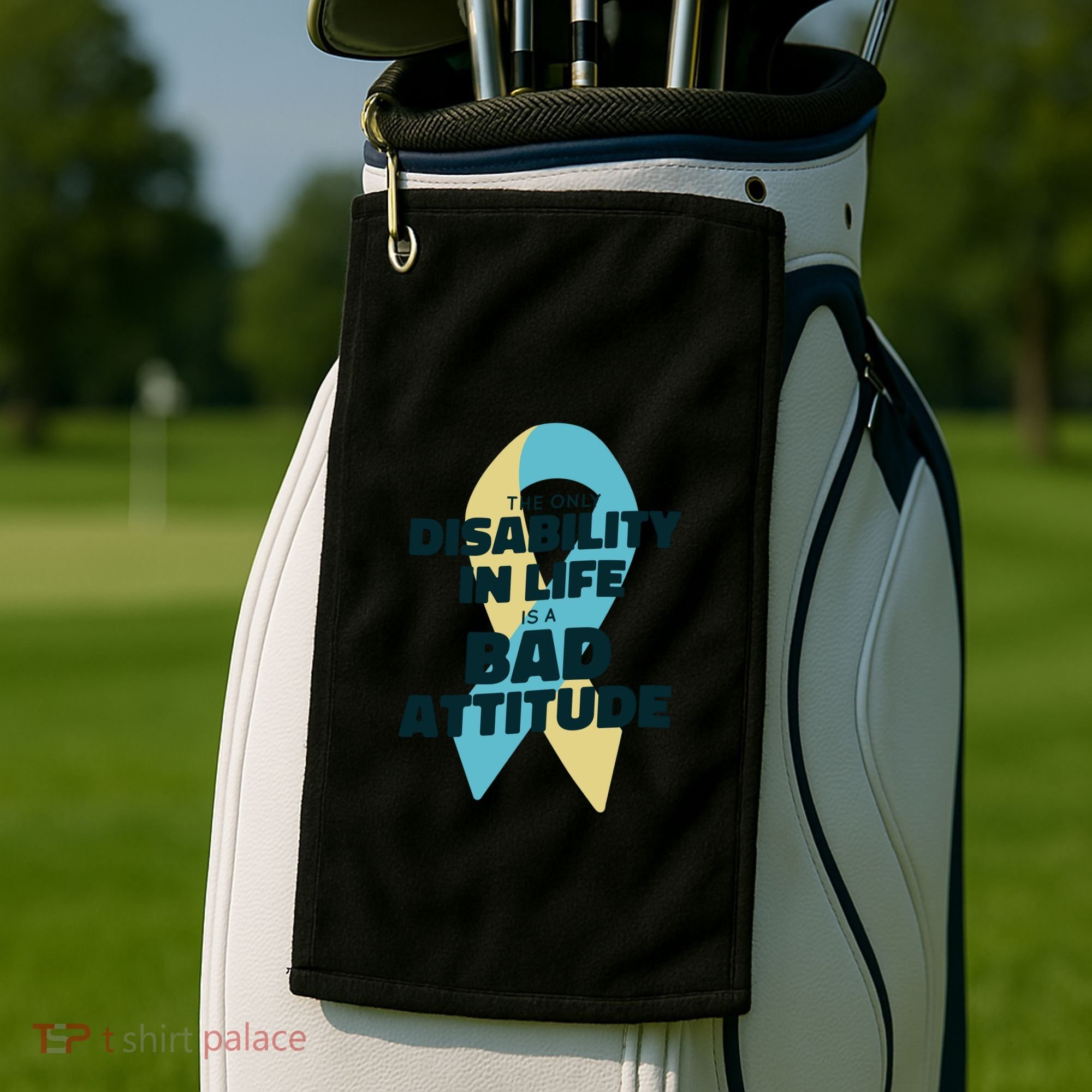 Down Syndrome Bad Attitude Golf Towel