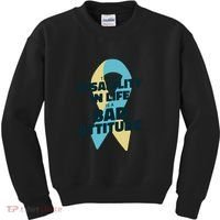 Down Syndrome Bad Attitude Kids Sweatshirt thumb 0