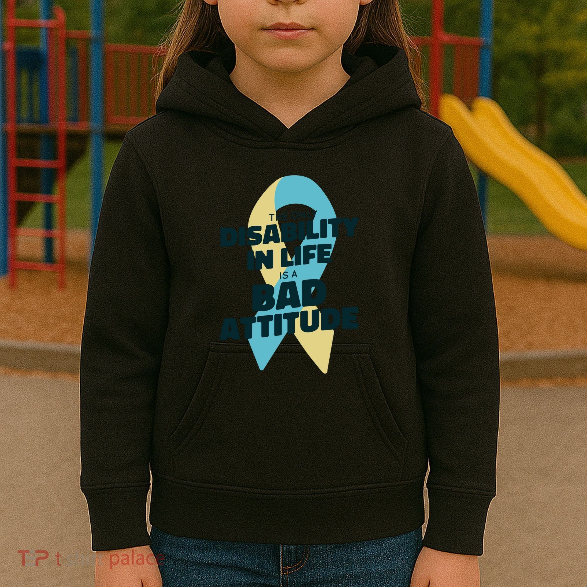 Down Syndrome Bad Attitude Kids Hoodie