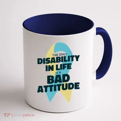 Down Syndrome Bad Attitude Coffee Mug back
