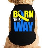 Down Syndrome Born This Way Ribbon Doggie Tank thumb 0