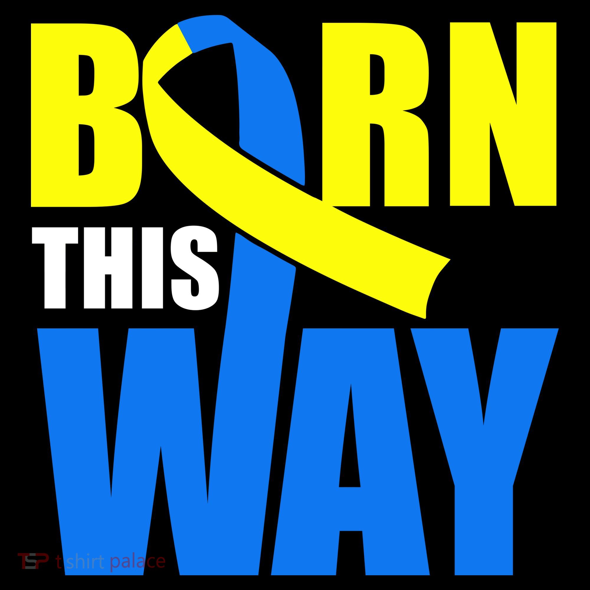 Down Syndrome Born This Way Ribbon Doggie Tank