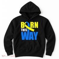 Down Syndrome Born This Way Ribbon Hoodie thumb 0