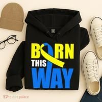 Down Syndrome Born This Way Ribbon Hoodie thumb 4
