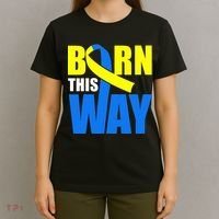Down Syndrome Born This Way Ribbon T-Shirt thumb 4