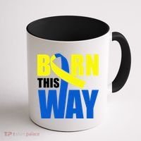 Down Syndrome Born This Way Ribbon Coffee Mug thumb 1