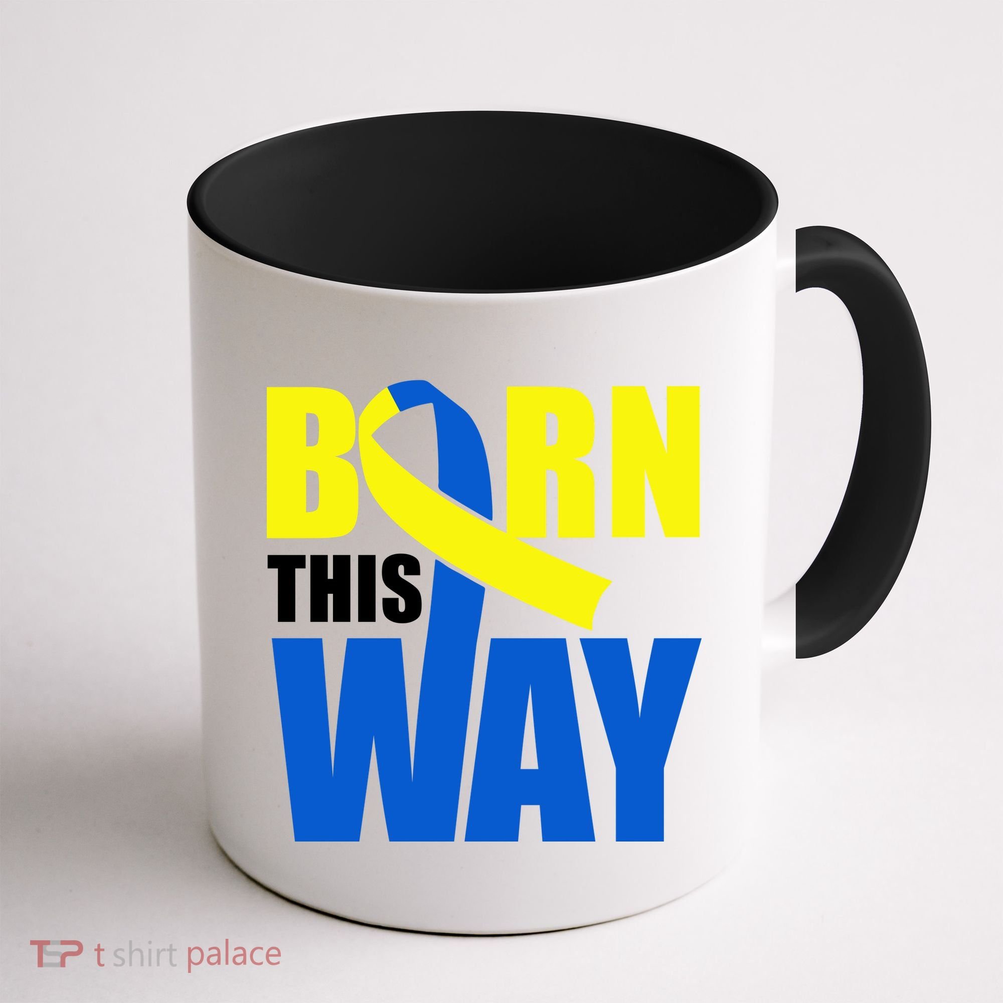 Down Syndrome Born This Way Ribbon Coffee Mug
