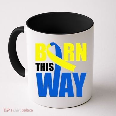 Down Syndrome Born This Way Ribbon Coffee Mug
