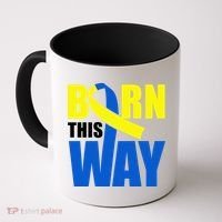 Down Syndrome Born This Way Ribbon Coffee Mug thumb 0