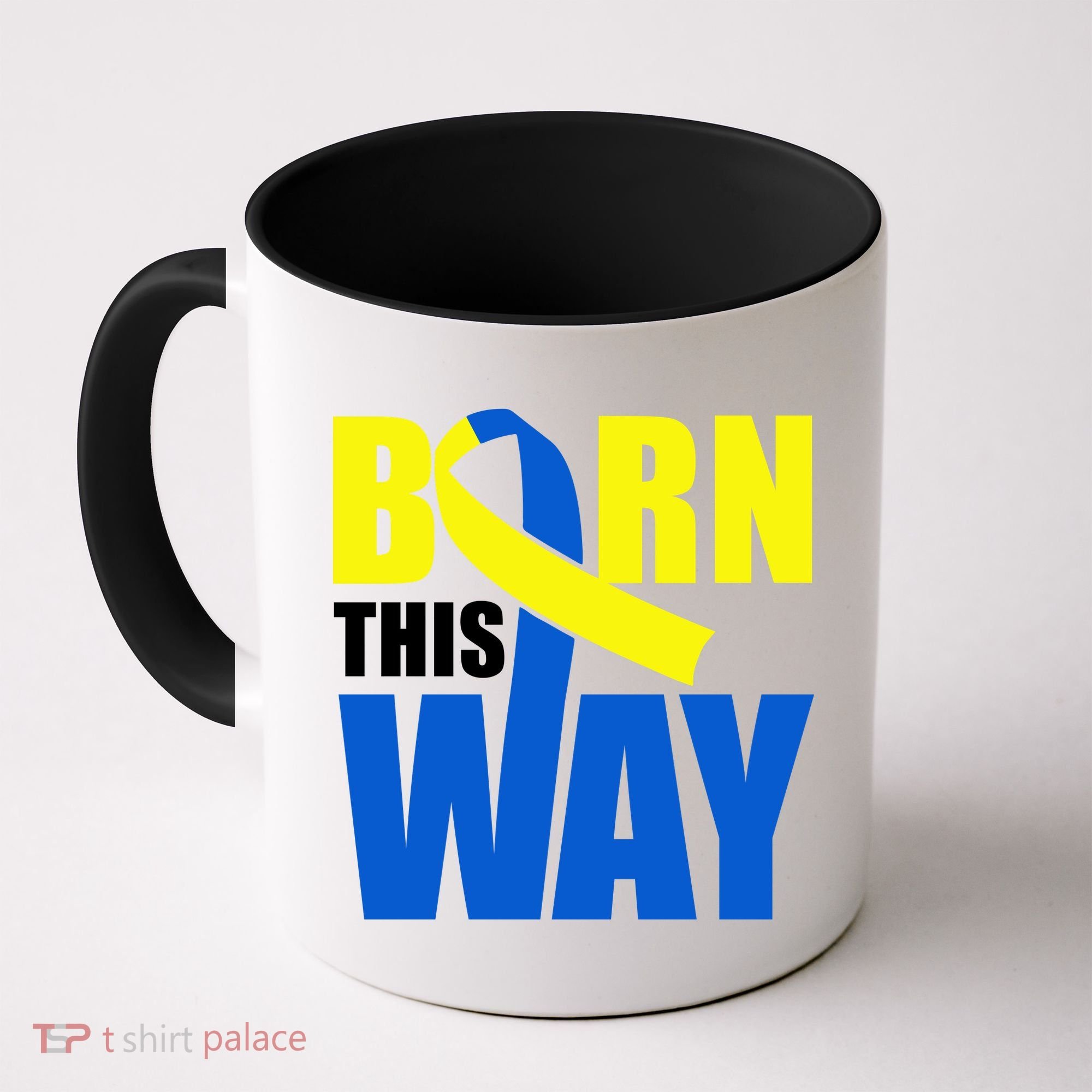 Down Syndrome Born This Way Ribbon Coffee Mug