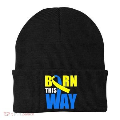 Down Syndrome Born This Way Ribbon Beanie