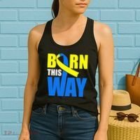 Down Syndrome Born This Way Ribbon Women's Tank Top thumb 2