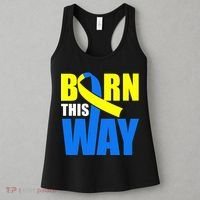 Down Syndrome Born This Way Ribbon Women's Tank Top thumb 3
