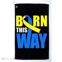 Down Syndrome Born This Way Ribbon Golf Towel thumb 0