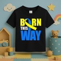 Down Syndrome Born This Way Ribbon Toddler T-Shirt thumb 3