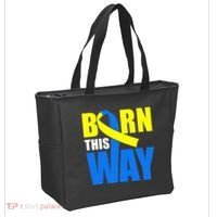 Down Syndrome Born This Way Ribbon Tote Bag thumb 2