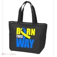 Down Syndrome Born This Way Ribbon Tote Bag thumb 3