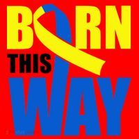 Down Syndrome Born This Way Ribbon Santa Hat thumb 1