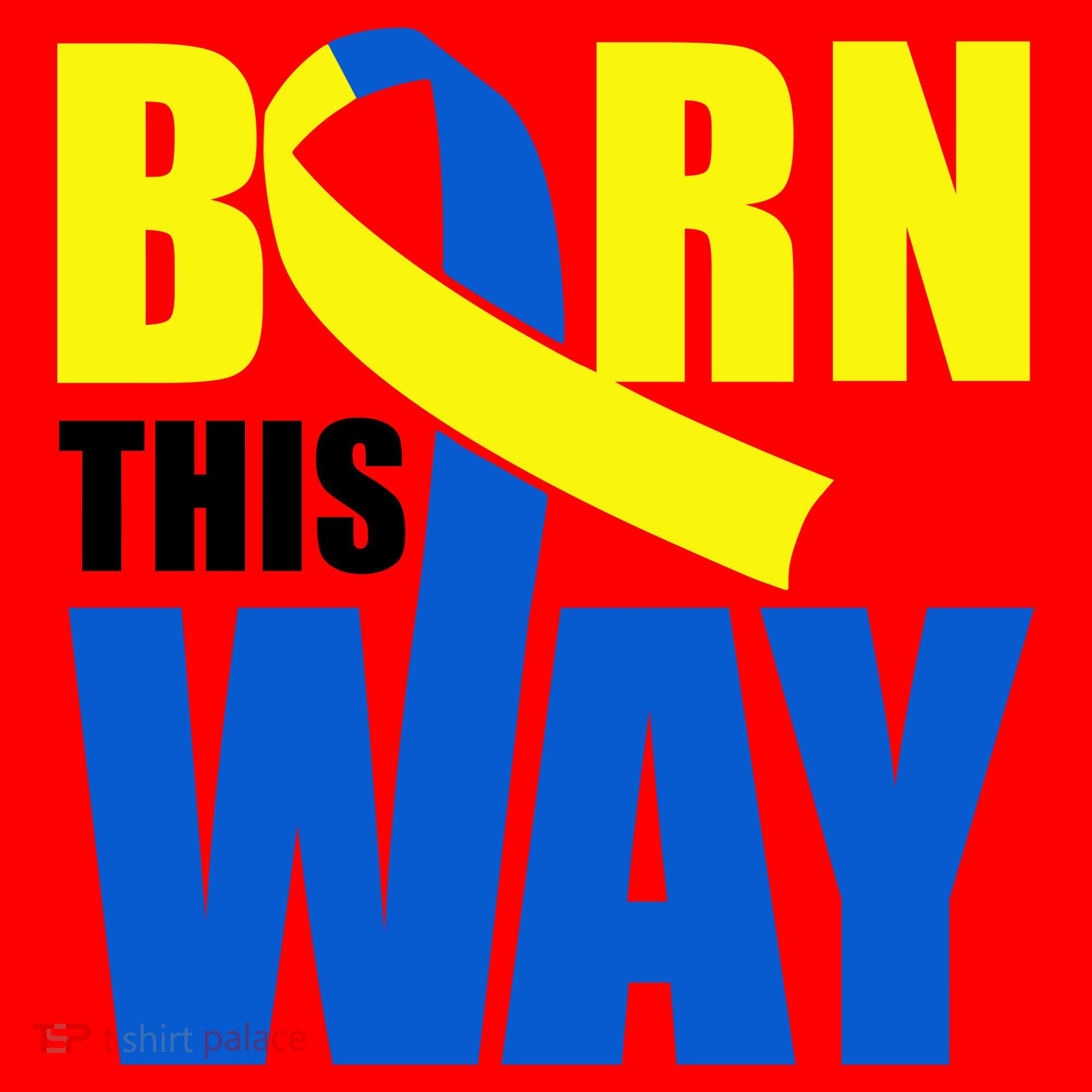 Down Syndrome Born This Way Ribbon Santa Hat