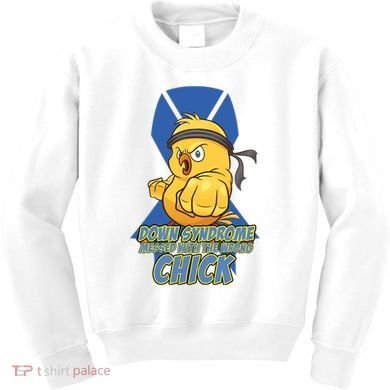 Down Syndrome Chick Kids Sweatshirt