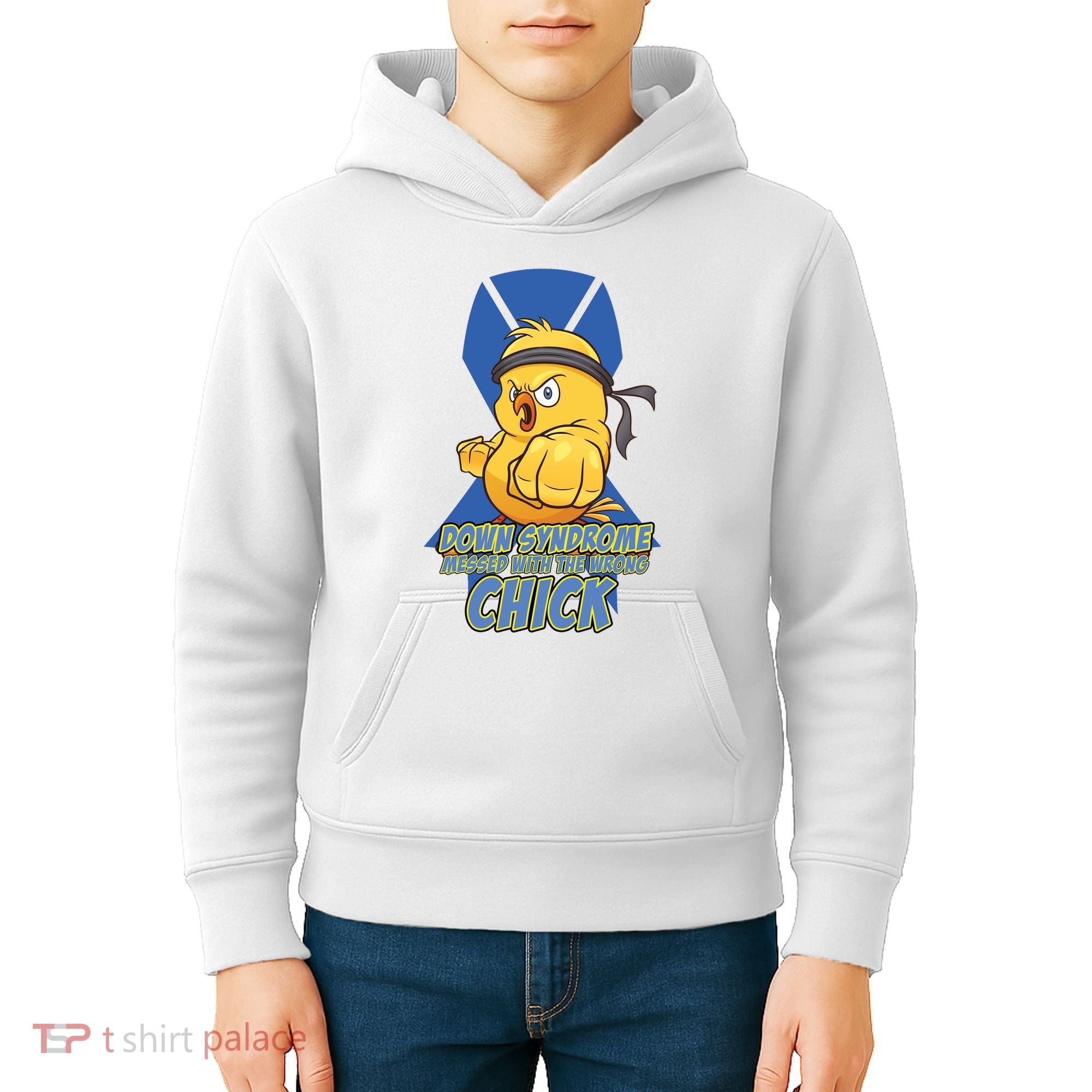 Down Syndrome Chick Kids Hoodie