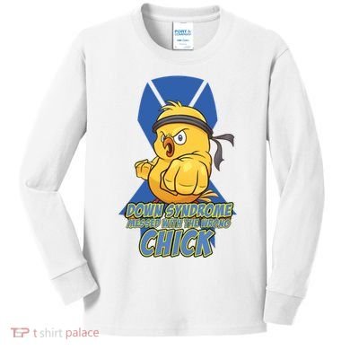 Down Syndrome Chick Kids Long Sleeve Shirt