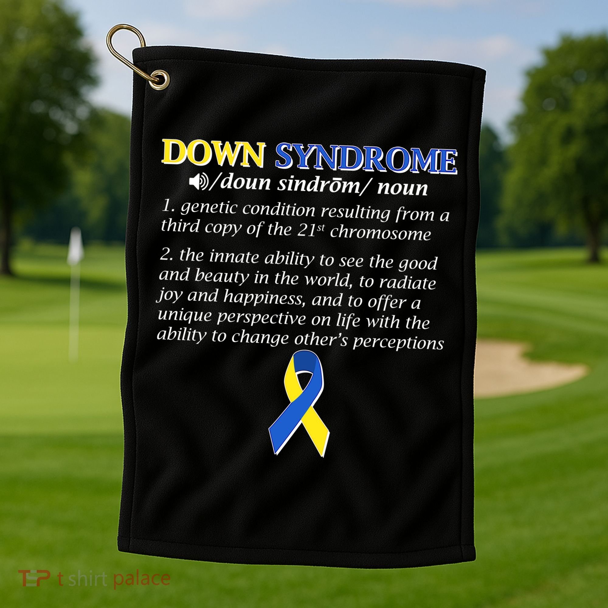 Down Syndrome Definition Golf Towel