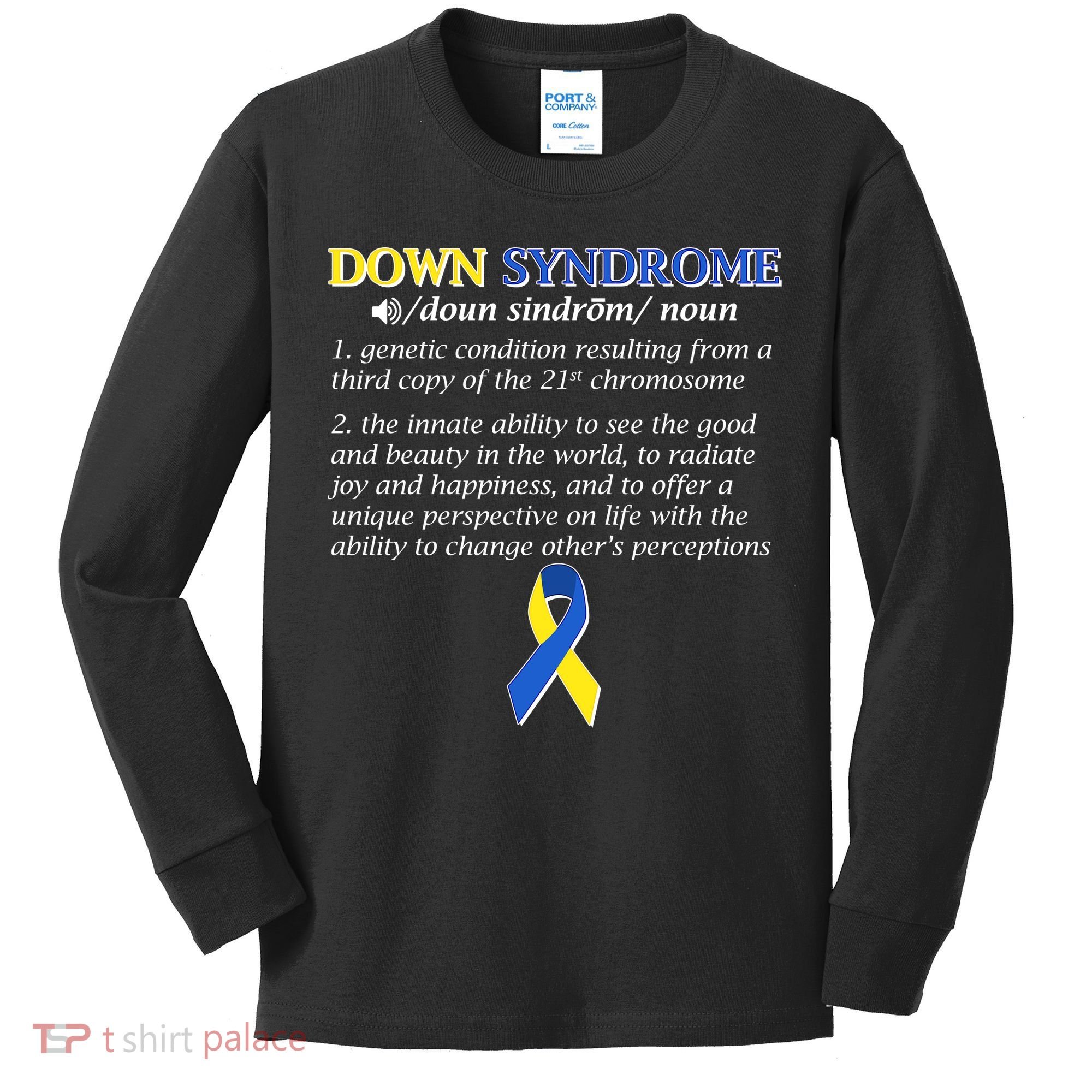 Down Syndrome Definition Kids Long Sleeve Shirt