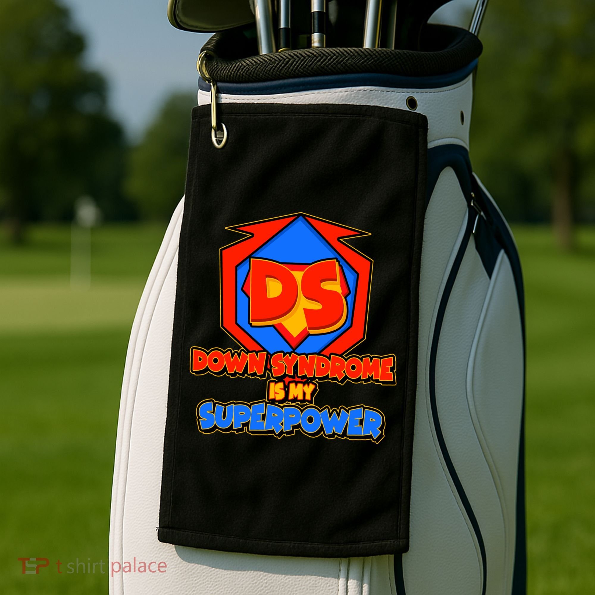 Down Syndrome Is My Superpower Awareness Golf Towel