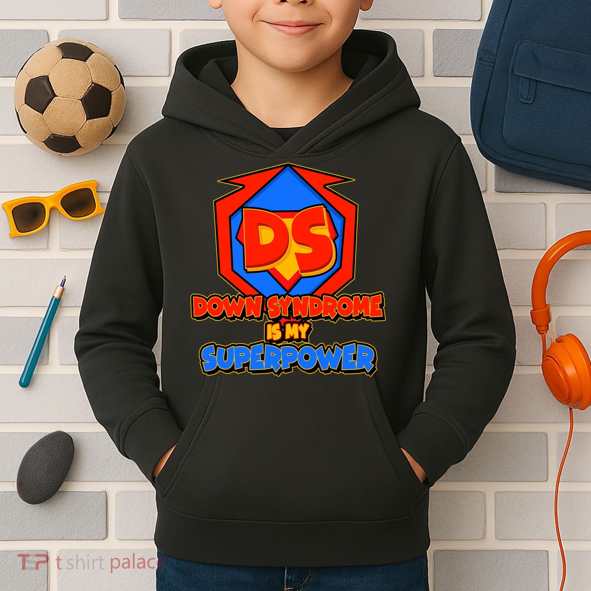 Down Syndrome Is My Superpower Awareness Kids Hoodie
