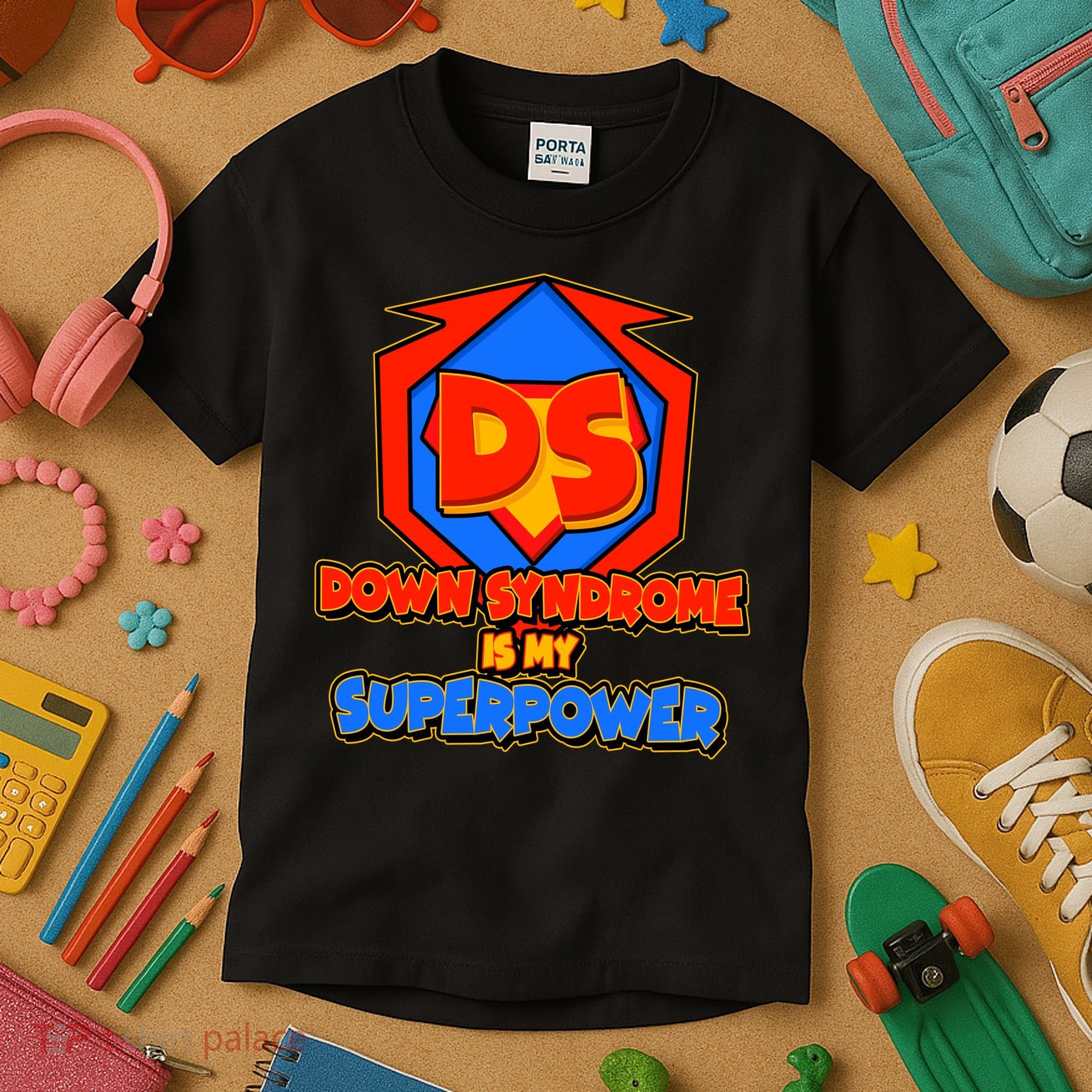 Down Syndrome Is My Superpower Awareness Kids T-Shirt