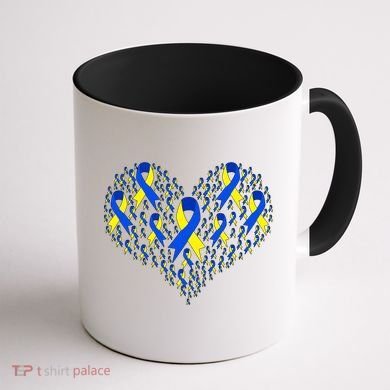 Down Syndrome Ribbon Of Hearts Coffee Mug back
