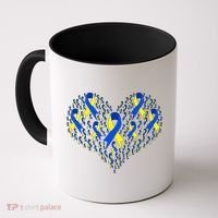 Down Syndrome Ribbon Of Hearts Coffee Mug thumb 0