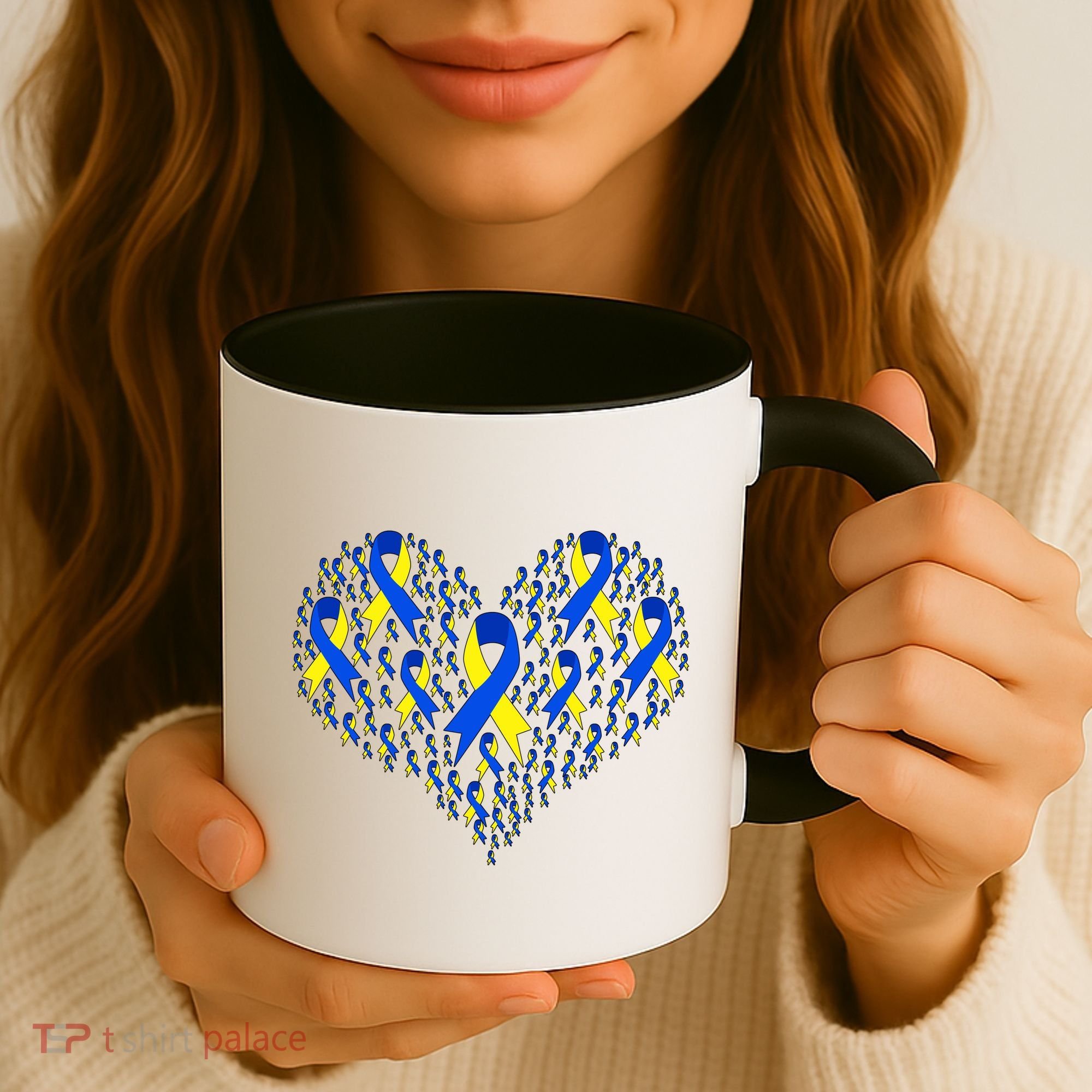 Down Syndrome Ribbon Of Hearts Coffee Mug
