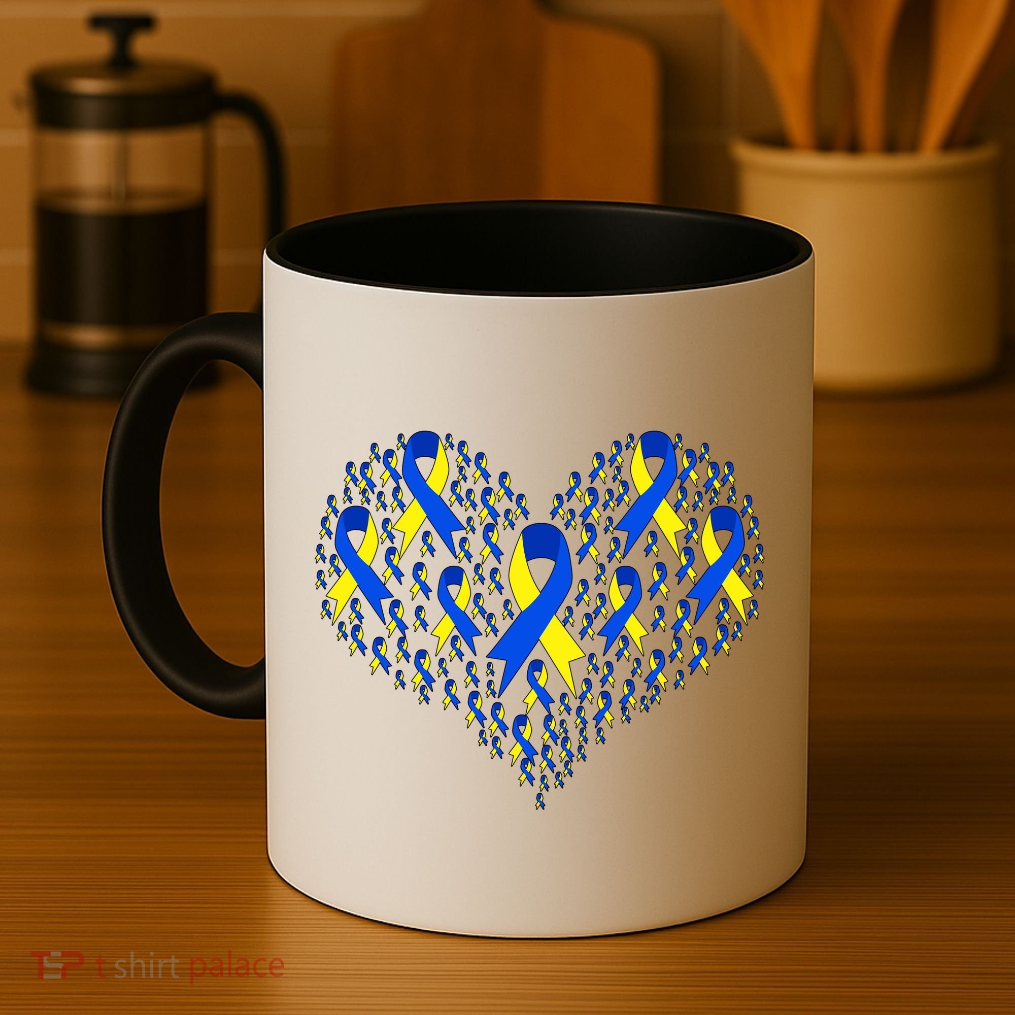 Down Syndrome Ribbon Of Hearts Coffee Mug