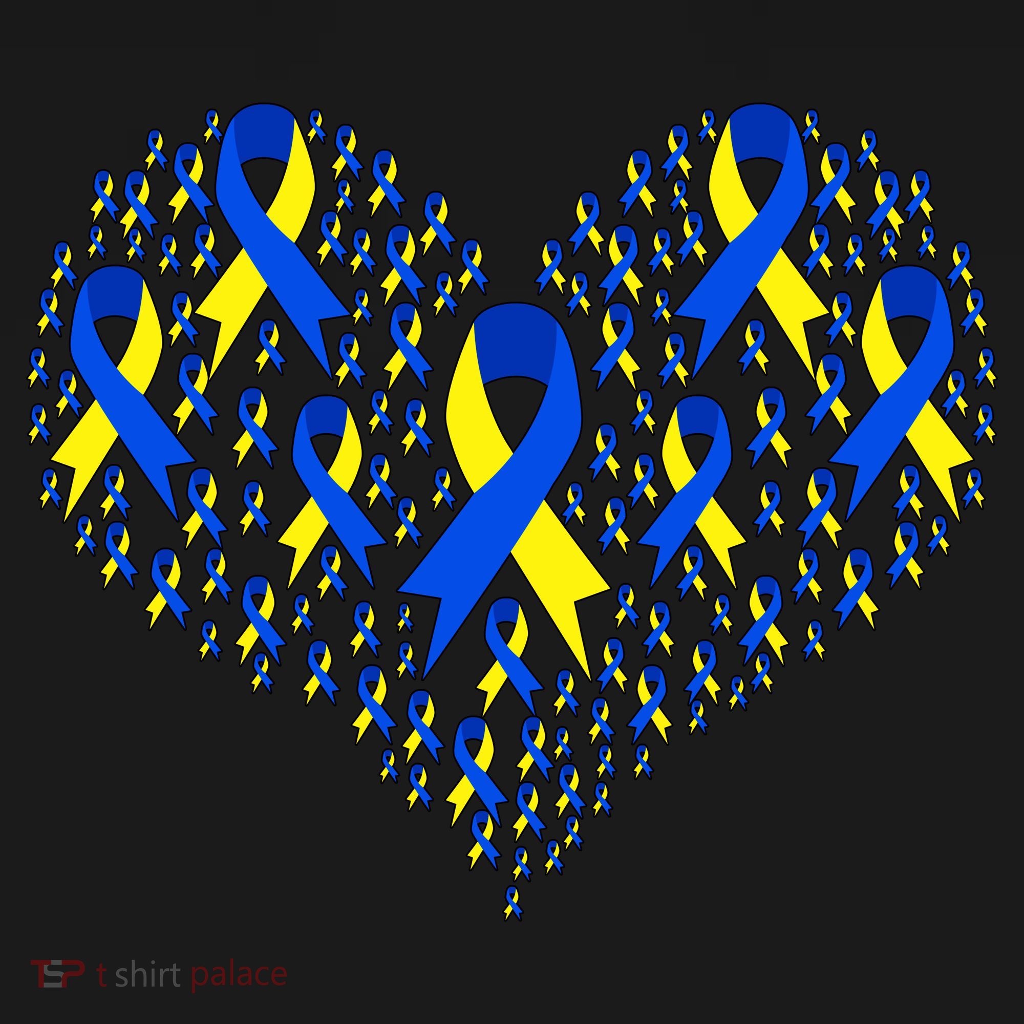 Down Syndrome Ribbon Of Hearts Ornament